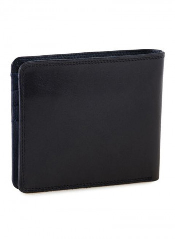 RFID Leather Wallet With Coin Pocket Black