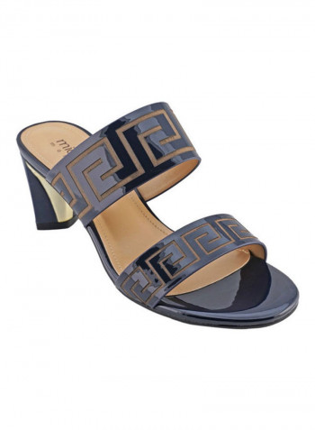 Slip-On Heeled Sandals Blue