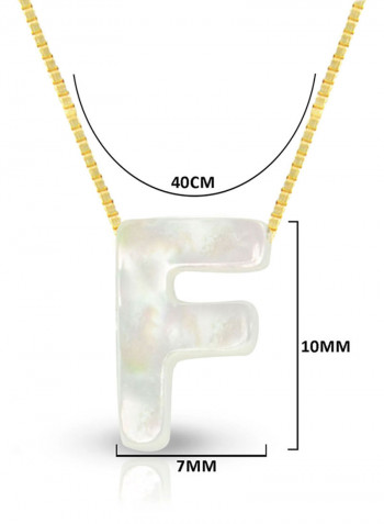 18K Gold F Letter Pearl Strand Bracelet