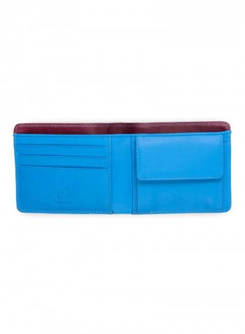 RFID Leather Wallet With Coin Pocket Plum