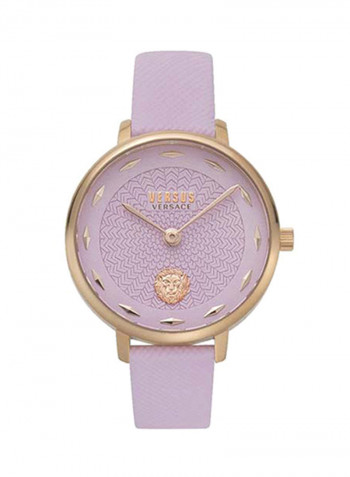 Women's Leather Analog Wrist Watch V WVSP1S0719