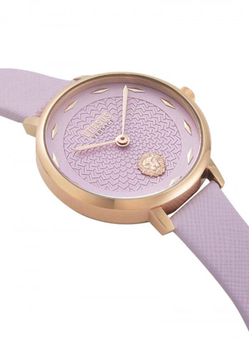 Women's Leather Analog Wrist Watch V WVSP1S0719