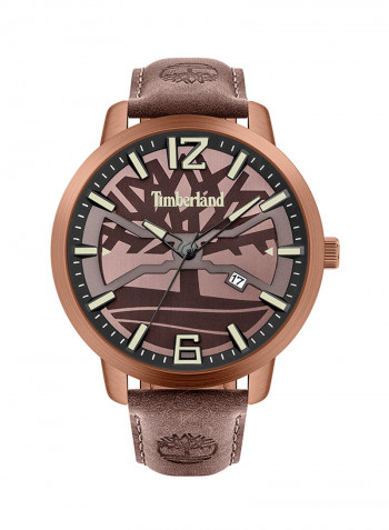 Men's Leather Strap Analog Wrist Watch T TBL15899JYBN-12-G
