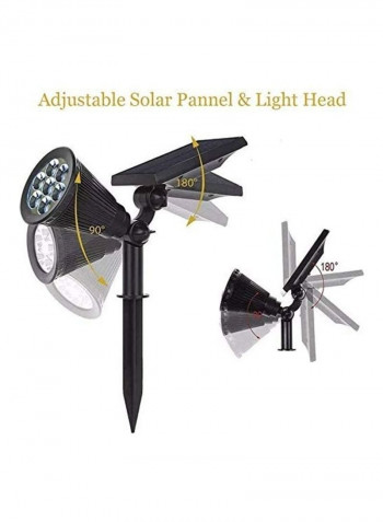 Pack of 4 Waterproof Outdoor Solar Spot Light Black/White