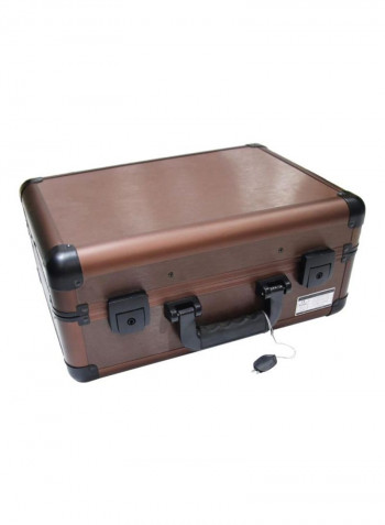 Makeup Box Trolley Bag With LED Brown