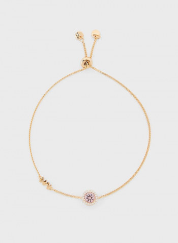 Stone Studded Bracelet Gold