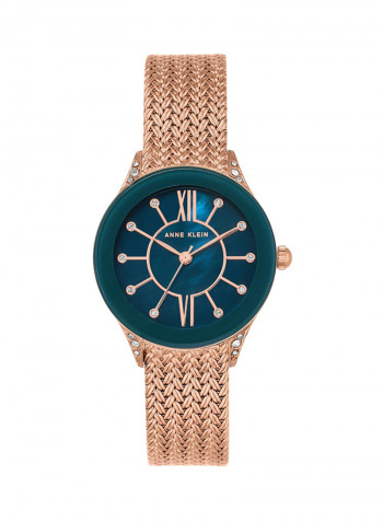 Women's Water Resistant Stainless Steel Analog Watch AK2208NMRG