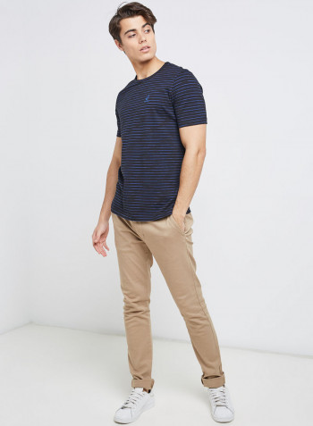 Half Sleeve Casual Printed T-Shirt White