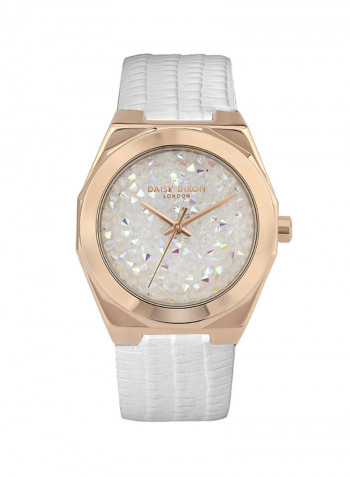Women's Leather Analog Wrist Watch D Dd120Wrg