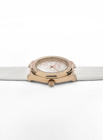 Women's Leather Analog Wrist Watch D Dd120Wrg