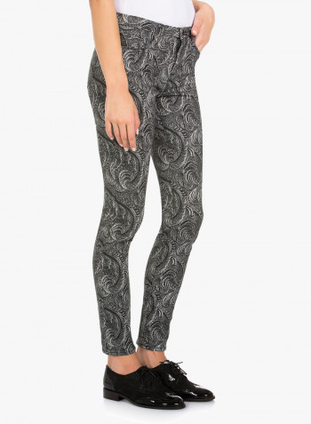 Paisley Skinny Jeans Grey