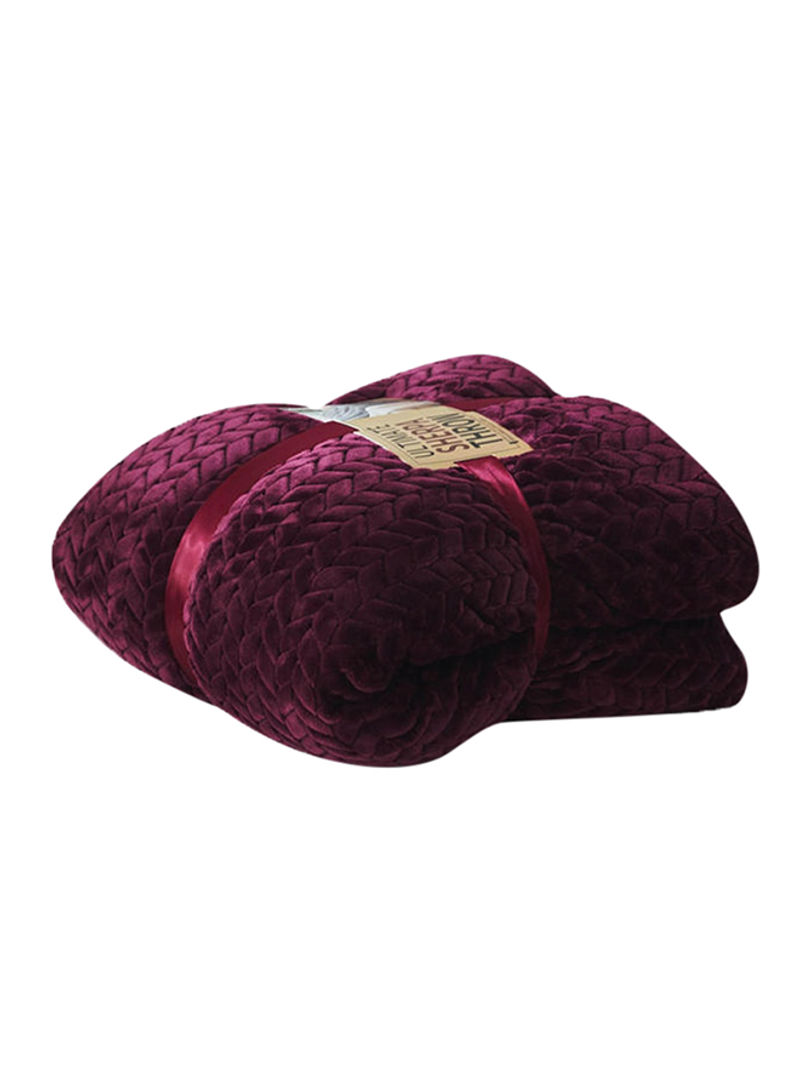 Double-Layer Thick Warm Sleeping Blanket Cotton Purple 150x200centimeter