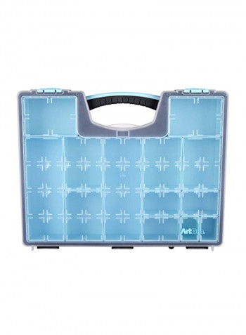 Quickview Box With Removable Bins Blue/Black 16.5x13.2x2.4inch
