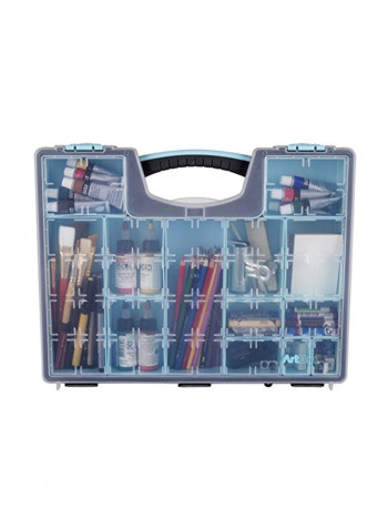 Quickview Box With Removable Bins Blue/Black 16.5x13.2x2.4inch