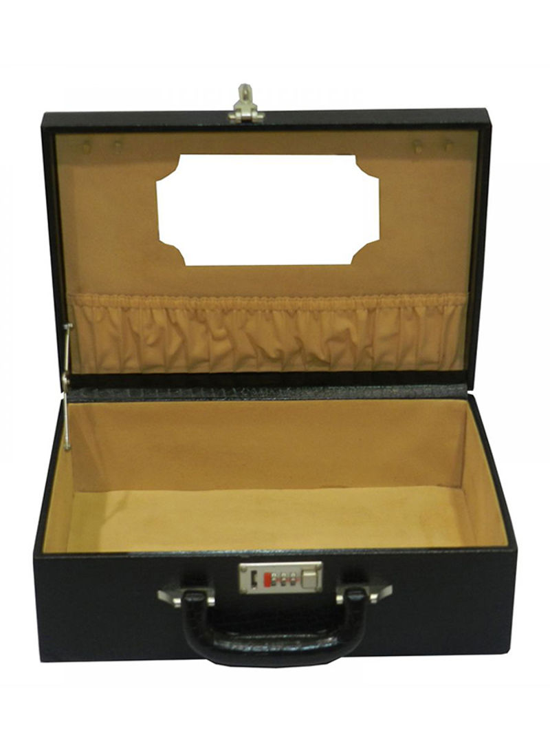 Leather Perfume Storage Box Black 14.3x5inch