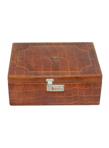 15-Grid Leather Watch Organizer Box
