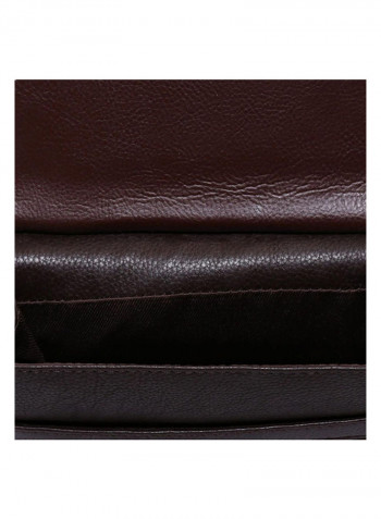 Leather Stitch Detailed Crossbody Bag Brown