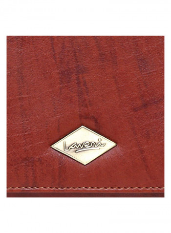 Leather Stitch Detailed Crossbody Bag Brown