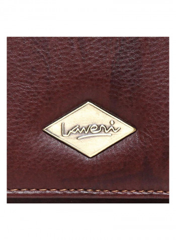 Leather Stitch Detailed Crossbody Bag Brown