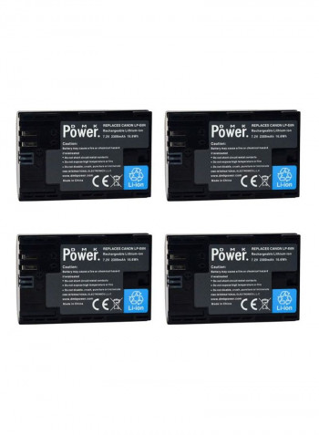7-Piece Replacement Battery Grip Kit For Canon EOS 5D Mark IV Digital SLR Camera Black