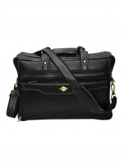 Leather Bag Fits 17.5 Inches Laptop Black/Gold reviews Leather Bag Fits 17.5 Inches Laptop Black/Gold