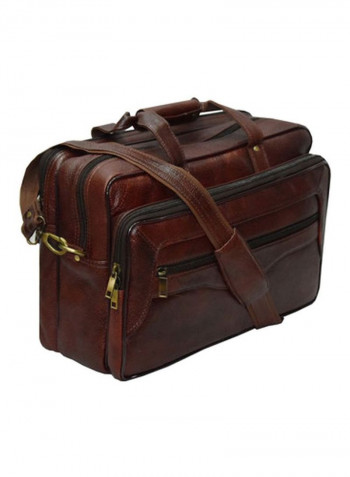 Leather Bag Fits 17.5 Inches Laptop Black