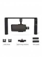 3-Axis Dual Handle Gimbal With Five Screw Ports Black