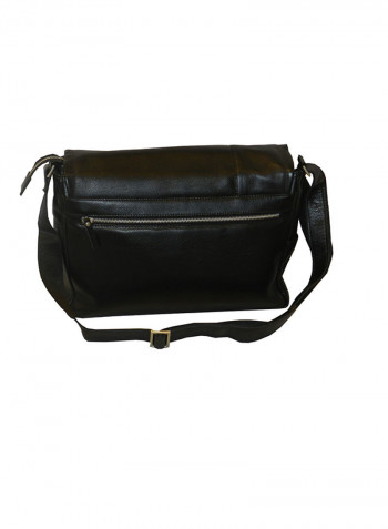 Genuine Leather Designer Crossbody Bag Black