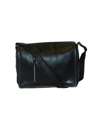 Genuine Leather Designer Crossbody Bag Black