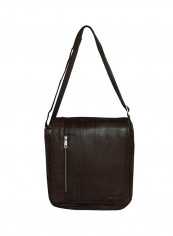 Genuine Leather Designer Crossbody Bag Dark Brown