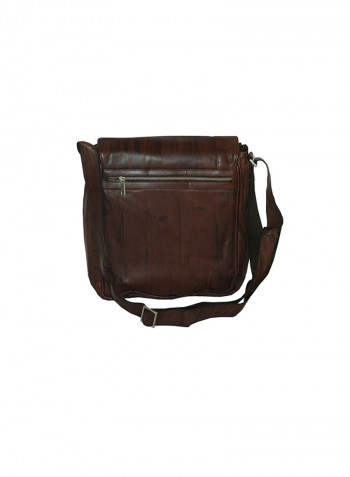 Genuine Leather Designer Crossbody Bag Dark Brown