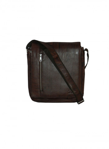 Genuine Leather Designer Crossbody Bag Dark Brown