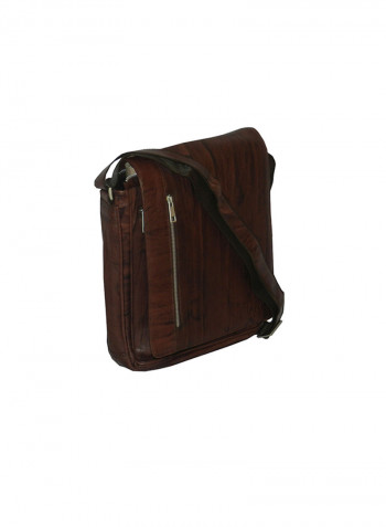 Genuine Leather Designer Crossbody Bag Dark Brown