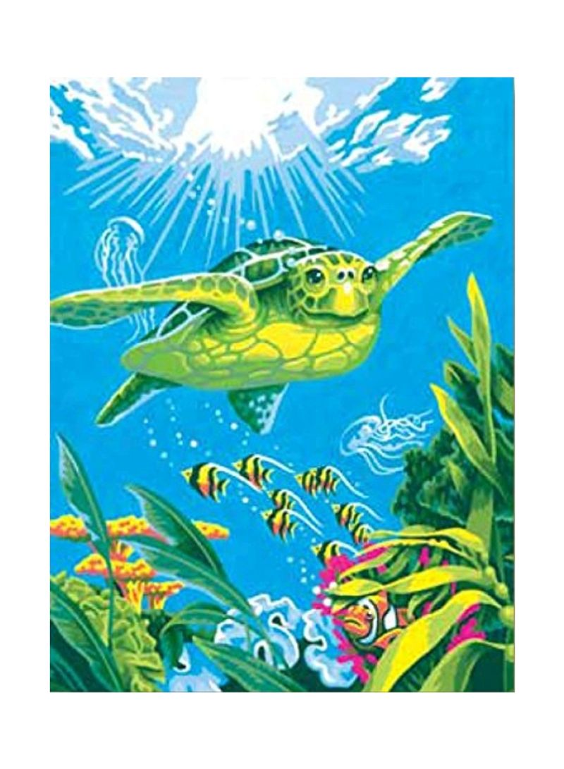 Swimming Turtle Paint By Numbers Multicolour