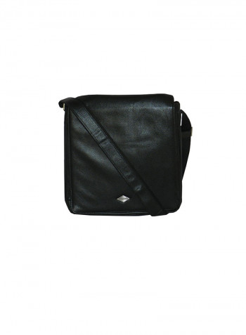 Genuine Leather Designer Crossbody Bag Black