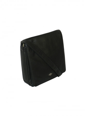 Genuine Leather Designer Crossbody Bag Black