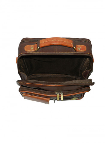 Genuine Leather Designer Crossbody Bag Dark Brown
