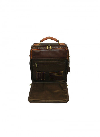 Genuine Leather Designer Crossbody Bag Dark Brown