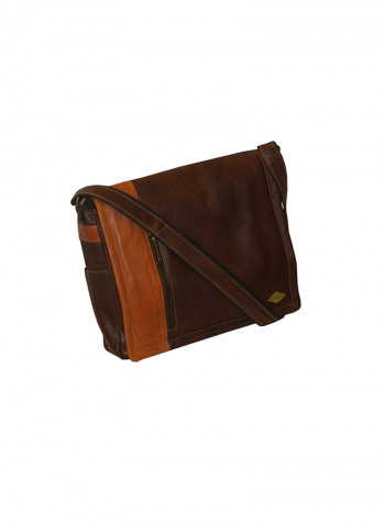 Genuine Leather Designer Crossbody Bag Dark Brown
