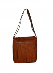 Genuine Leather Designer Crossbody Bag Tan