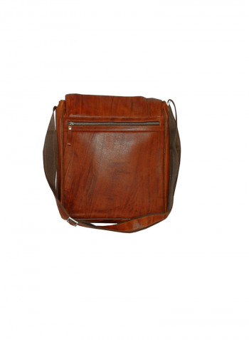 Genuine Leather Designer Crossbody Bag Tan