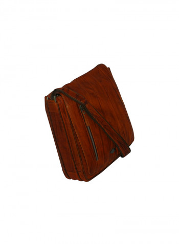 Genuine Leather Designer Crossbody Bag Tan
