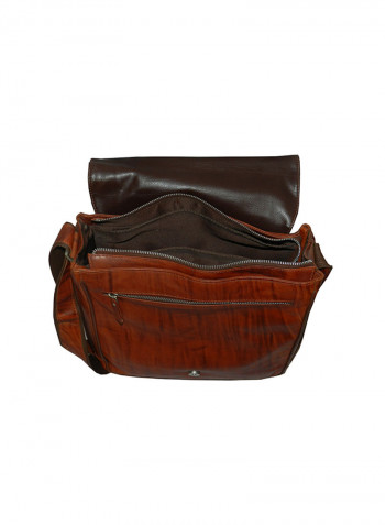 Genuine Leather Designer Crossbody Bag Tan