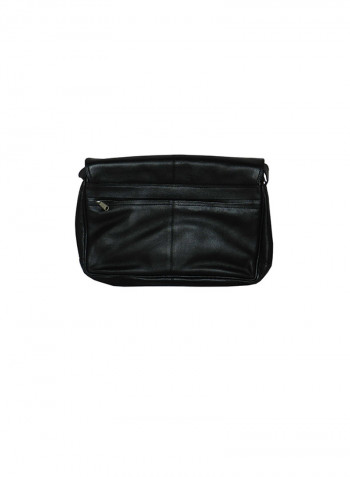 Genuine Leather Designer Crossbody Bag Black