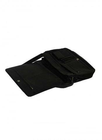 Genuine Leather Designer Crossbody Bag Black