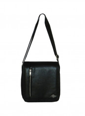 Genuine Leather Designer Crossbody Bag Black