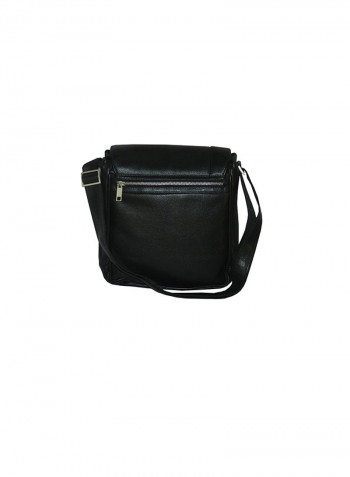 Genuine Leather Designer Crossbody Bag Black