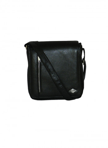 Genuine Leather Designer Crossbody Bag Black