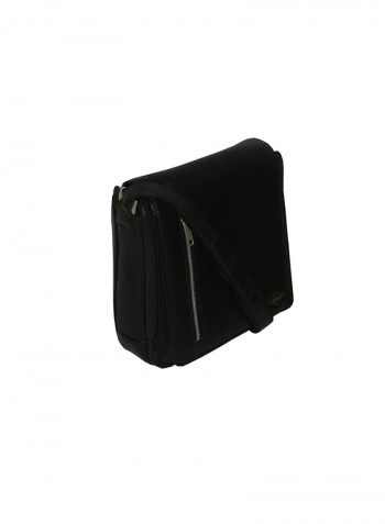 Genuine Leather Designer Crossbody Bag Black