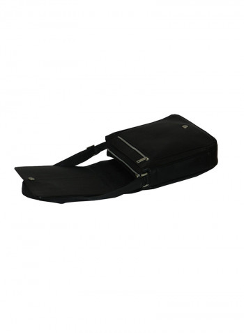 Genuine Leather Designer Crossbody Bag Black